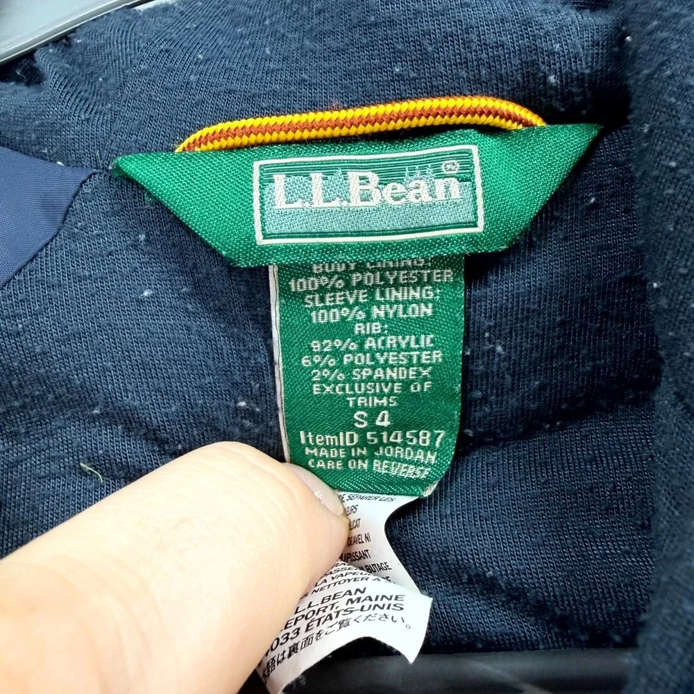 L.L. Bean Sherpa Fleece‎ Long Coat Boys Kids S4 Beige Outerwear Hooded Full Zip